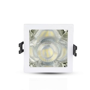 Portafaretto LED da incasso GU10 quadrato bianco 80x80 mm inclinabile V-TAC VT-875-WC - foto 8