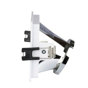 Portafaretto LED da incasso GU10 quadrato bianco 80x80 mm inclinabile V-TAC VT-875-WC - foto 9