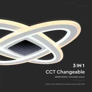 Lampadario LED a Plafone 130W CCT 3000K-6000K Dimmerabile con Telecomando V-TAC VT-7962 - foto 5