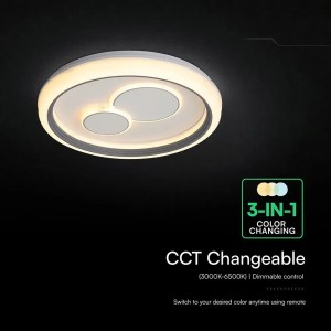 Lampadario LED 60W Rotondo CCT 3000K-6500K con Telecomando RF V-TAC VT-84230 - foto 6