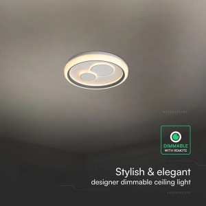 Lampadario LED 60W Rotondo CCT 3000K-6500K con Telecomando RF V-TAC VT-84230 - foto 7