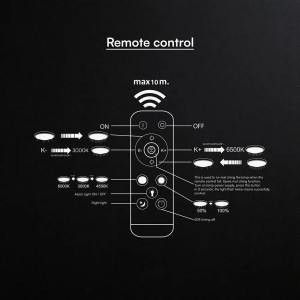 Lampadario LED 60W Rotondo CCT 3000K-6500K con Telecomando RF V-TAC VT-84230 - foto 8