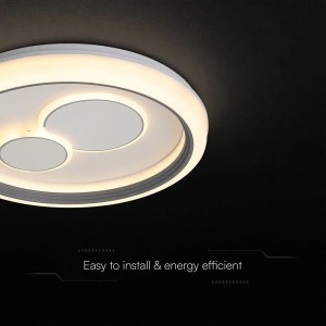 Lampadario LED 60W Rotondo CCT 3000K-6500K con Telecomando RF V-TAC VT-84230 - foto 9