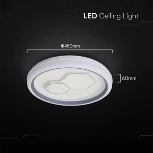 Plafoniera LED 60W CCT 3000K-6500K dimmerabile con telecomando RF V-TAC VT-84231 - foto 4