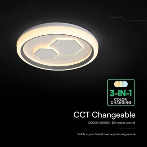 Plafoniera LED 60W CCT 3000K-6500K dimmerabile con telecomando RF V-TAC VT-84231 - foto 6