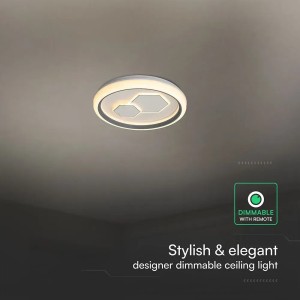 Plafoniera LED 60W CCT 3000K-6500K dimmerabile con telecomando RF V-TAC VT-84231 - foto 9