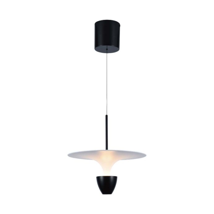 Lampadario LED 9W 3000K Bianco e Nero a Sospensione Regolabile V-TAC VT-7832