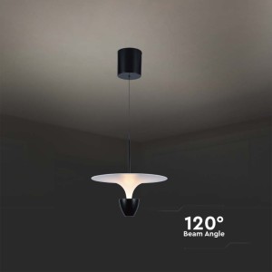 Lampadario LED 9W 3000K Bianco e Nero a Sospensione Regolabile V-TAC VT-7832 - foto 5