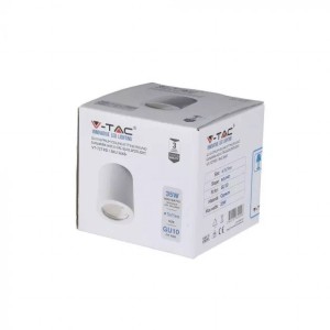 Portafaretto LED a Plafone Rotondo GU10 GU5.3 in Gesso Bianco IP20 V-TAC VT-727RD - foto 3