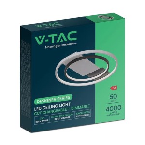 Plafoniera LED rotonda 36W CCT 3000K-6500K dimmerabile con telecomando V-TAC VT-7736 - foto 2