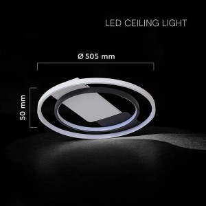 Plafoniera LED rotonda 36W CCT 3000K-6500K dimmerabile con telecomando V-TAC VT-7736 - foto 5