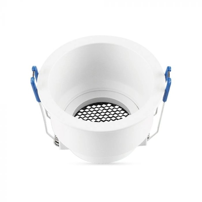 Portafaretto LED da incasso GU10 rotondo bianco con griglia nido d'ape V-TAC VT-9001RD