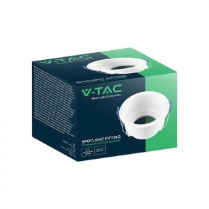 Portafaretto LED da incasso GU10 rotondo bianco con griglia nido d'ape V-TAC VT-9001RD - foto 2