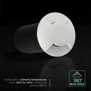 Faretto LED segnapasso da incasso 1W 6400K IP67 rotondo bianco V-TAC VT-1171 - foto 6