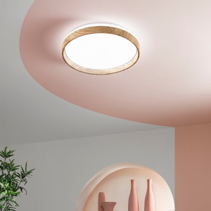 Plafoniera LED 36W CCT 3000-4000-6500K effetto legno Ø 48 cm Madera Luce Ambiente e Design - foto 2