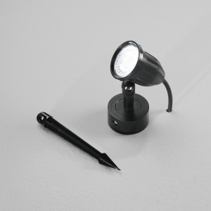 Proiettore LED da esterno 9W 4000K IP65 nero con picchetto Intec PEG - foto 3