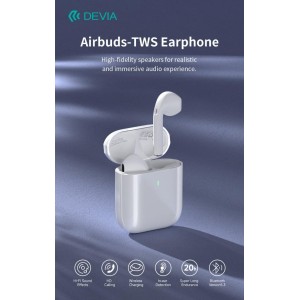 Auricolari Airbuds TWS EM053 Carica Wireless BT 5.3 Bianchi