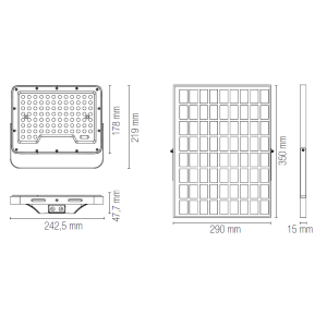 Faro solare da esterno LED 400W 3500lm 4000K IP65 Intec Glaser - foto 3