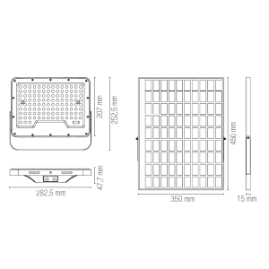 Faro solare da esterno LED 400W 3500lm 4000K IP65 Intec Glaser - foto 5