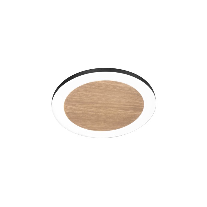 Plafoniera LED 35W CCT 5300 lm nero effetto legno IP20 Luce Ambiente e Design Samsara