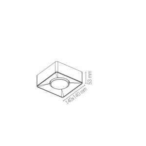Plafoniera quadrata in gesso verniciabile GX53 bianco IP20 Luce Ambiente e Design ATHEN - foto 2