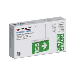 Lampada LED di emergenza 2.5W 6000K IP20 con autotest V-TAC VT-995 - foto 6