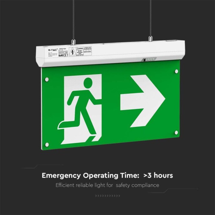 Lampada LED di emergenza 2.5W 6000K IP20 con autotest V-TAC VT-995