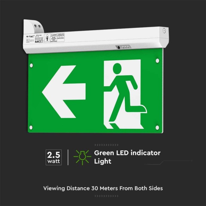 Lampada LED di emergenza 2.5W 6000K IP20 con autotest V-TAC VT-995