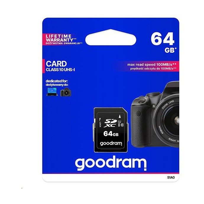 Scheda SD 64GB SDXC GoodRAM - blister retail Scheda SD 64GB SDXC GoodRAM - blister retail