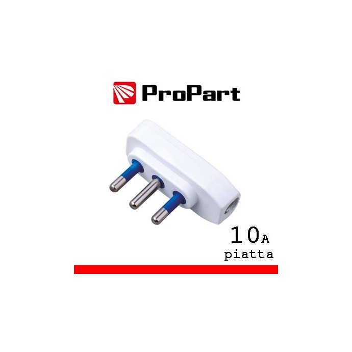 Spina 10A 2P+T piatta polybag Spina 10A 2P+T piatta polybag