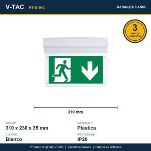 V-TAC PRO Lampada LED di Emergenza 2 W CREE 3 h IP20 - foto 3
