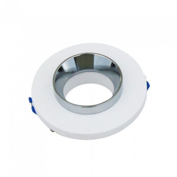 GU10 Fitting Gypsum Metal Recessed Light with Chrome Bottom Round GU10 Fitting Gypsum Metal Recessed Light with Chrome Bottom Round