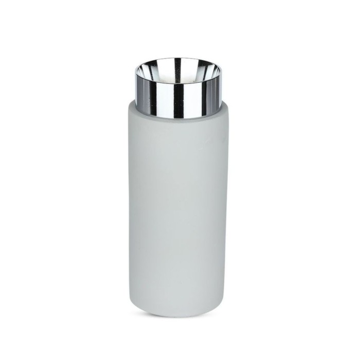 GU10 Fitting Gypsum Metal with Grey Concrete Chrome Bottom
