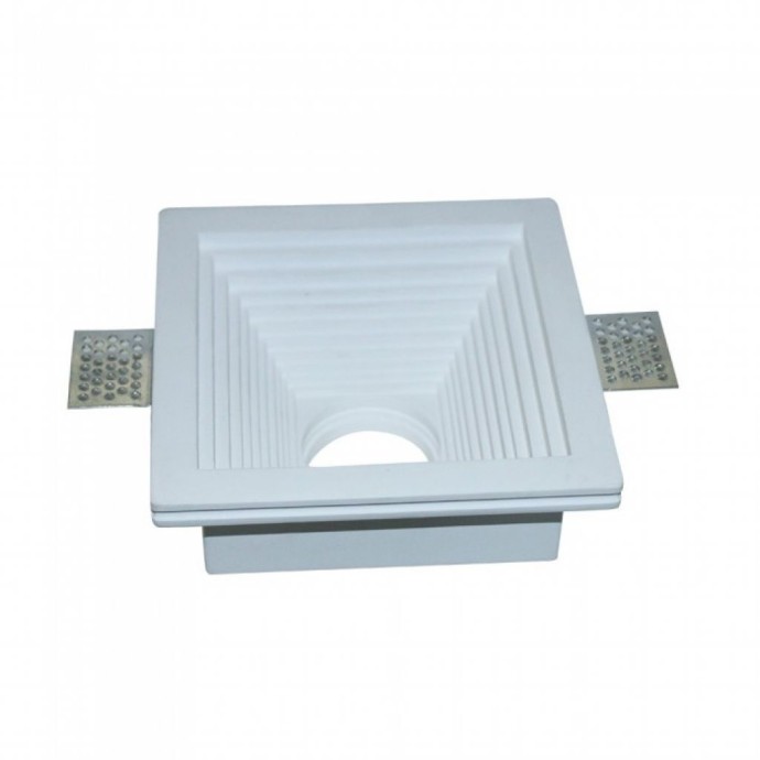GU10 Fitting Gypsum White Recessed Light Square GU10 Fitting Gypsum White Recessed Light Square