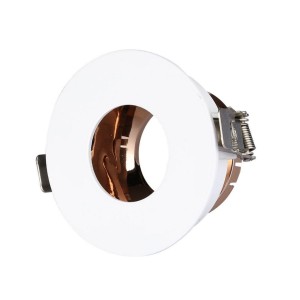 GU10 Fitting White+Rose Gold Round VT-873