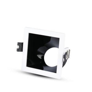 GU10 Fitting White+Black Square VT-875