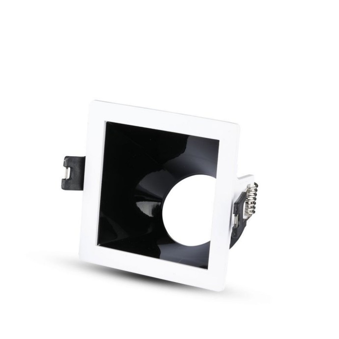 GU10 Fitting White+Black Square VT-875