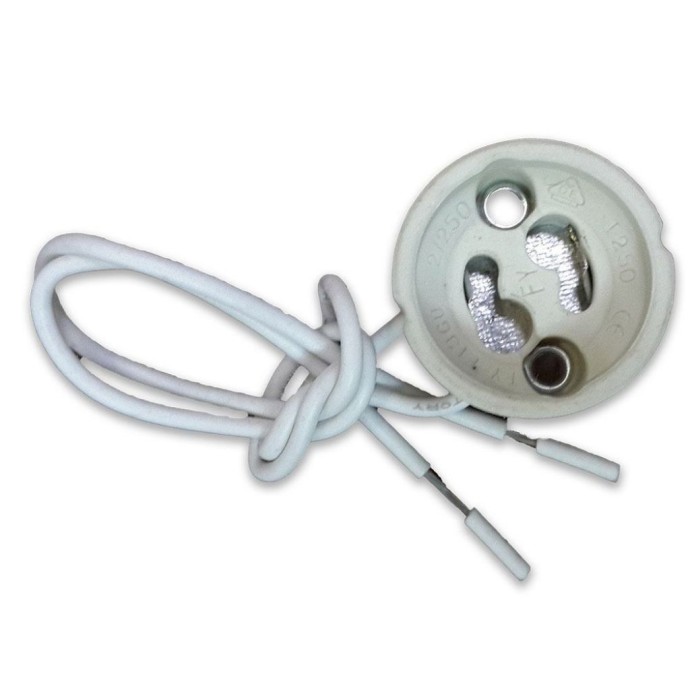 GU10 Ceramic Lamp Holder with Silicon Cable