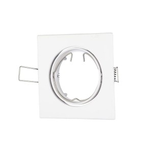 GU10 Fitting Square Movable White