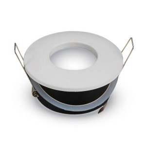 GU10 Fitting Matt Round D:84 White