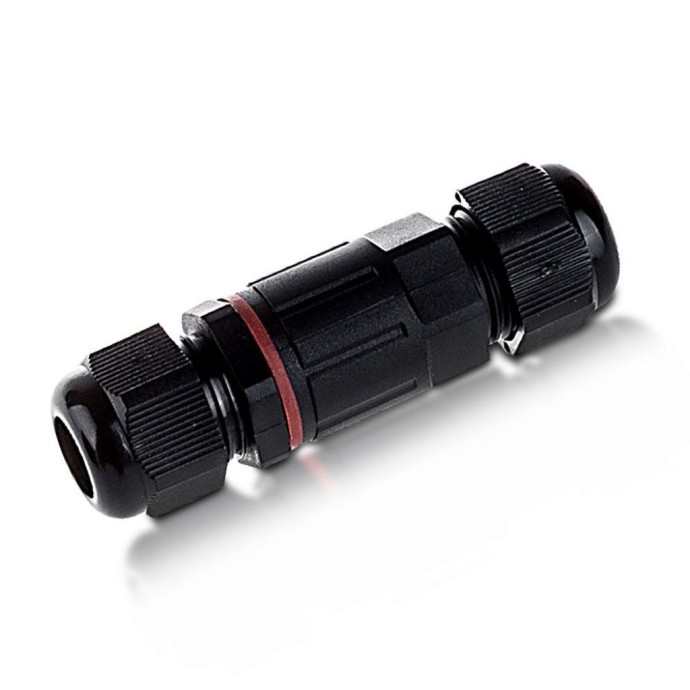 Waterproof Box with Connector Black Waterproof Box with Connector Black