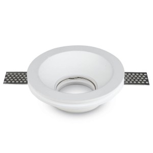 GU10 Fitting Round Gypsum White