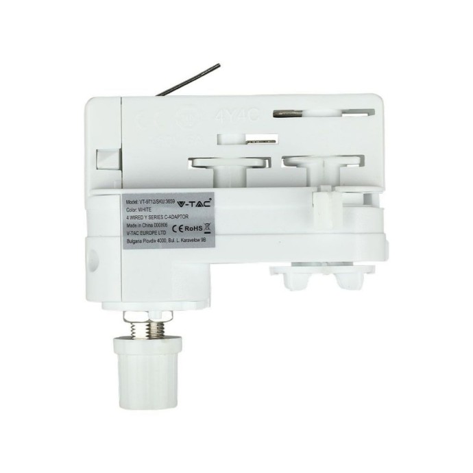 4 Track Light Adaptor White Adattatore Binario  220V