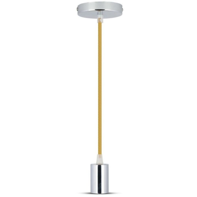 Chrome Metal Cup Pendant Light Beige Chrome Metal Cup Pendant Light Beige