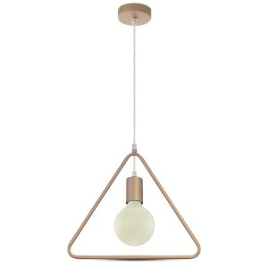 Pendant Light Triangle Champean Gold with Gold Canopy