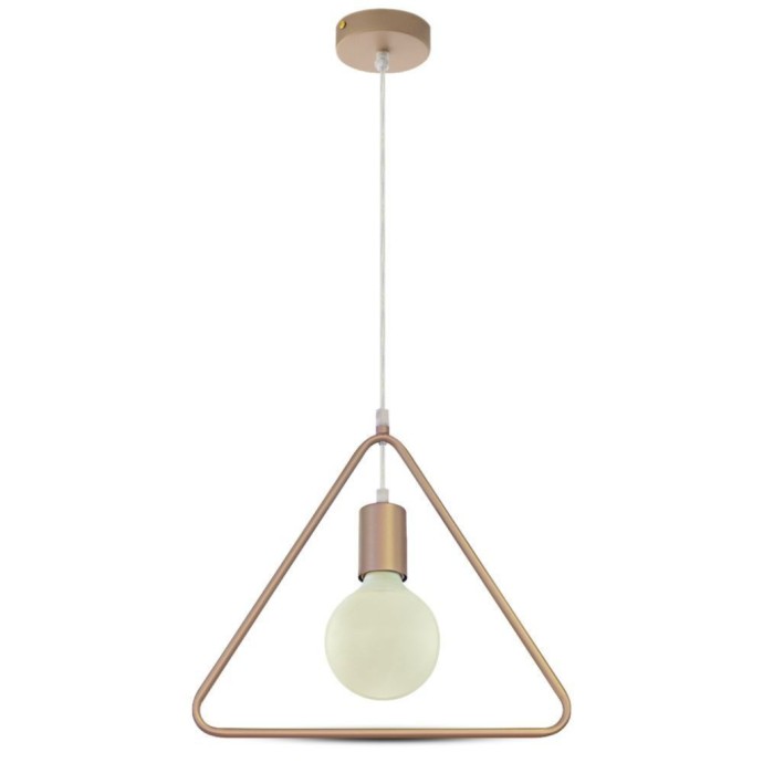 Pendant Light Triangle Champean Gold with Gold Canopy