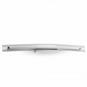 18W Designer Bend Glass Wall Fixture Chrome 4000K D985mm