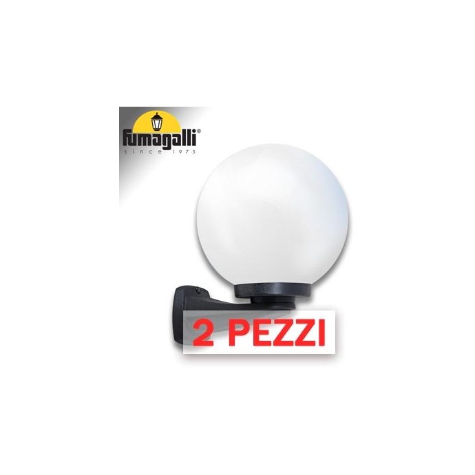 2x pezzi di NARDO/G250 NERO OPALE E27 2x pezzi di NARDO/G250 NERO OPALE E27