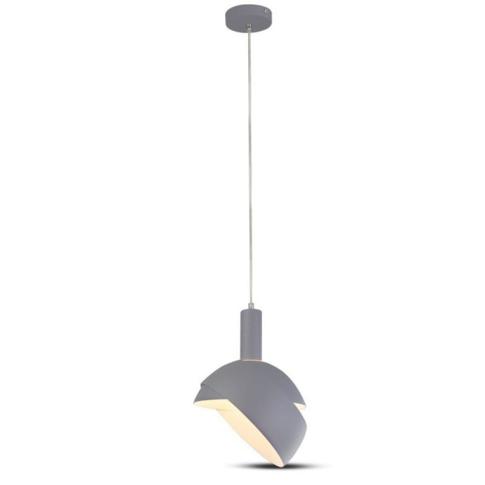 Plastic Pendant Lamp Holder E27 with Slide Aluminum Shade Grey Plastic Pendant Lamp Holder E27 with Slide Aluminum Shade Grey