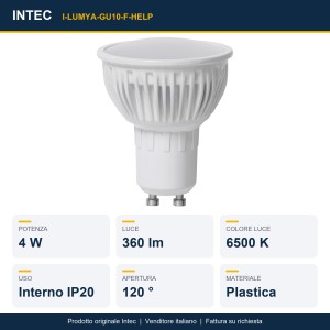 Lampadina LED d'emergenza GU10 4W 360LM - 6500K Intec - foto 2